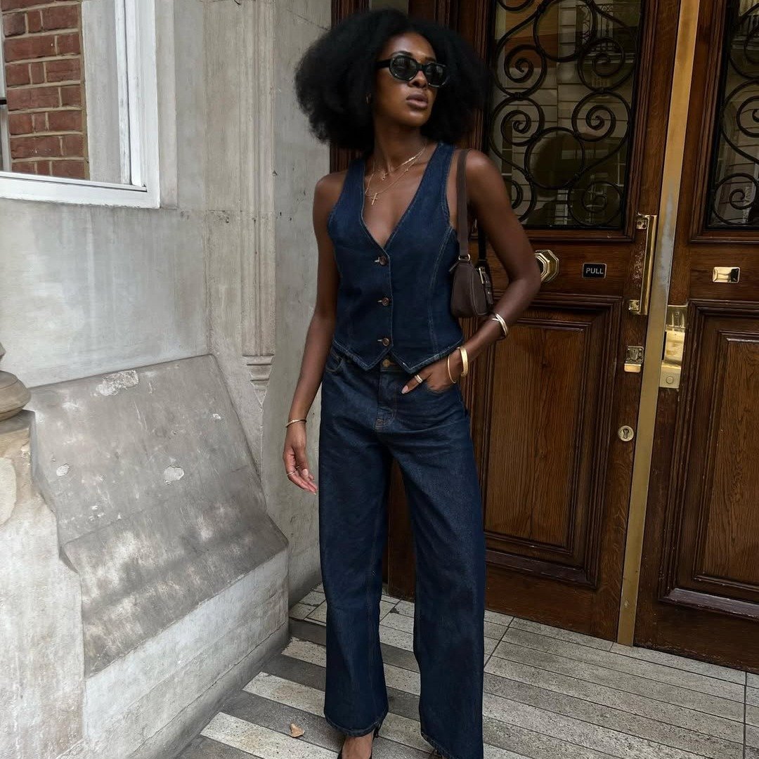 melhores looks com colete jeans barato