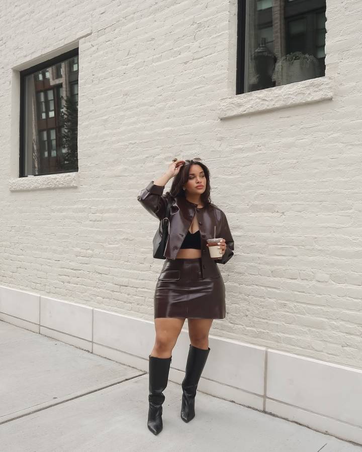 saia midi ou mini com bota cano alto qual escolher