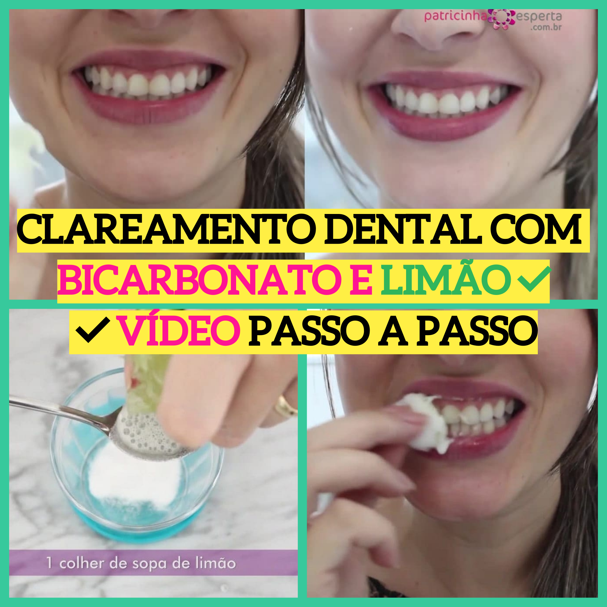 como clarear os dentes com bicarbonato