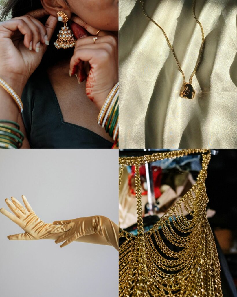 quanto custa montar um look de reveillon com acessorios dourados