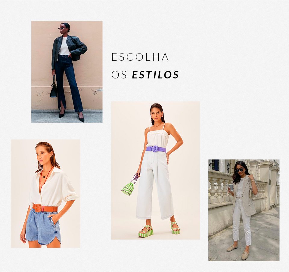 1. Como criar um moodboard de inspiração de moda. 2. Os 7 estilos universais explicados: qual é o seu? 3. Dicas para analisar seu guarda-roupa e desapegar. 4. A importância de buscar referências visuais com corpos reais. 5. Como usar a tecnologia para testar seu estilo.