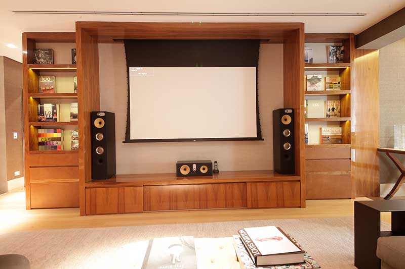 como evitar reflexos tela home theater