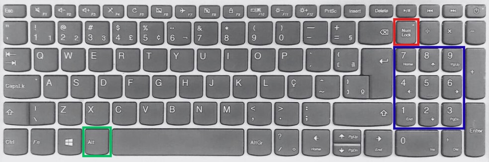 como fazer 0 no teclado