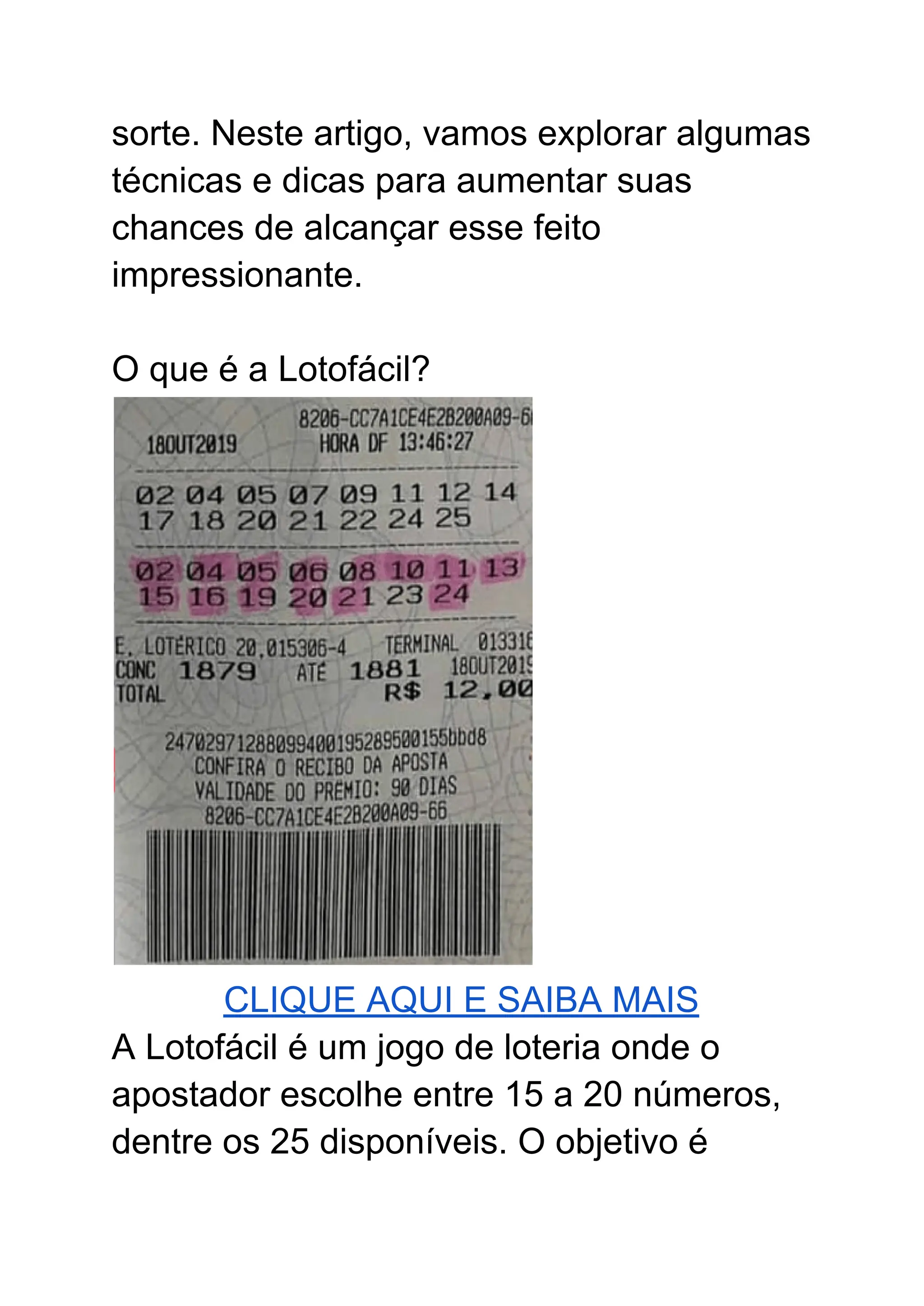como fazer 12 pontos na lotofácil ganha quanto