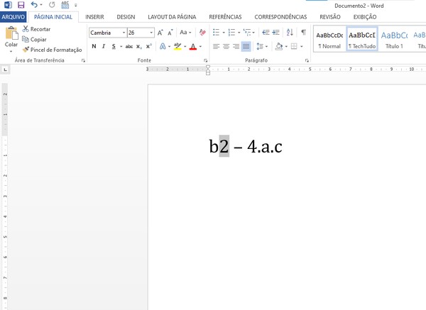 como digitar 4 elevado no teclado