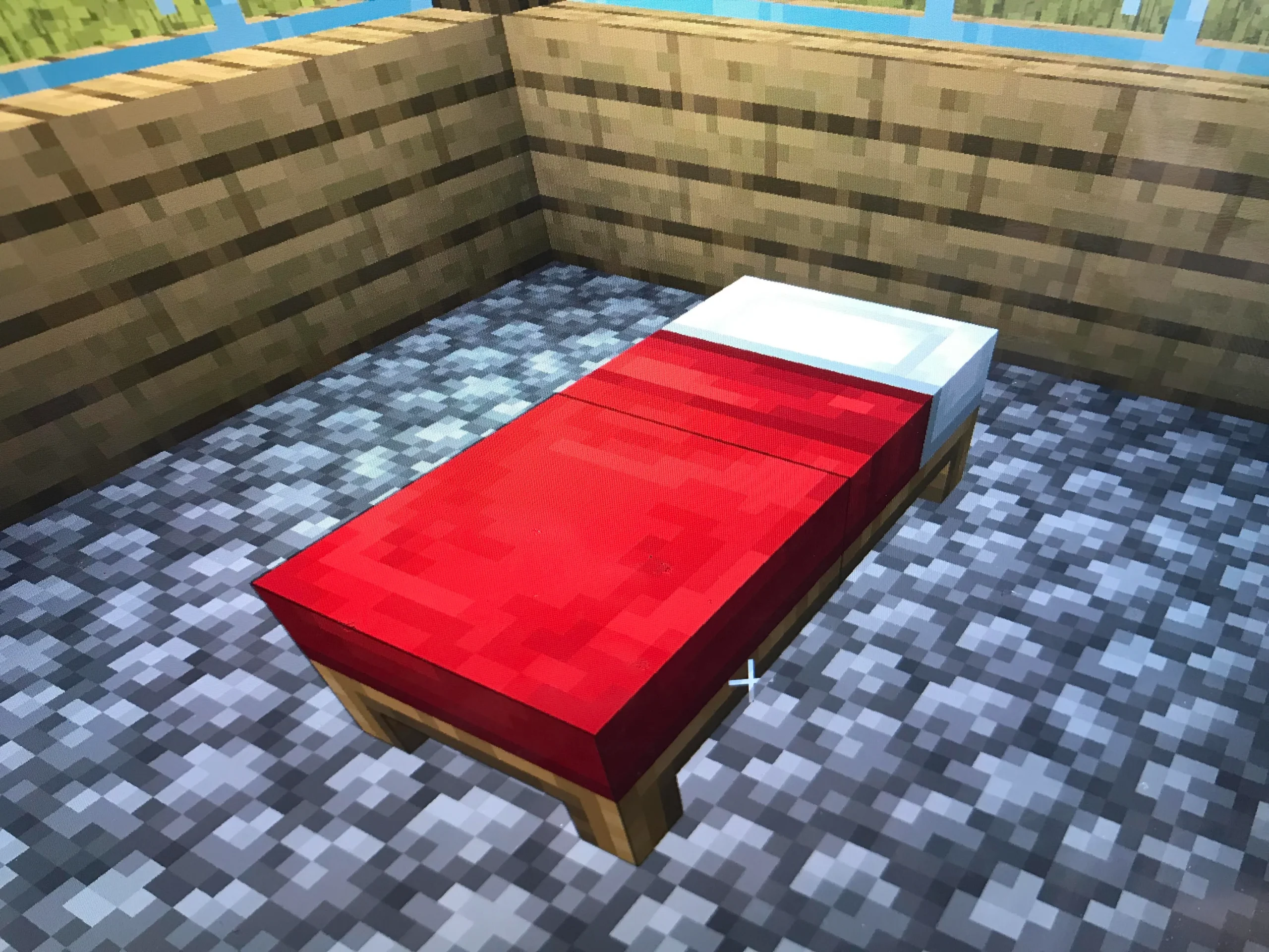 materiais baratos vs caros cama minecraft