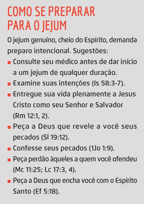 como fazer jejum espiritual
