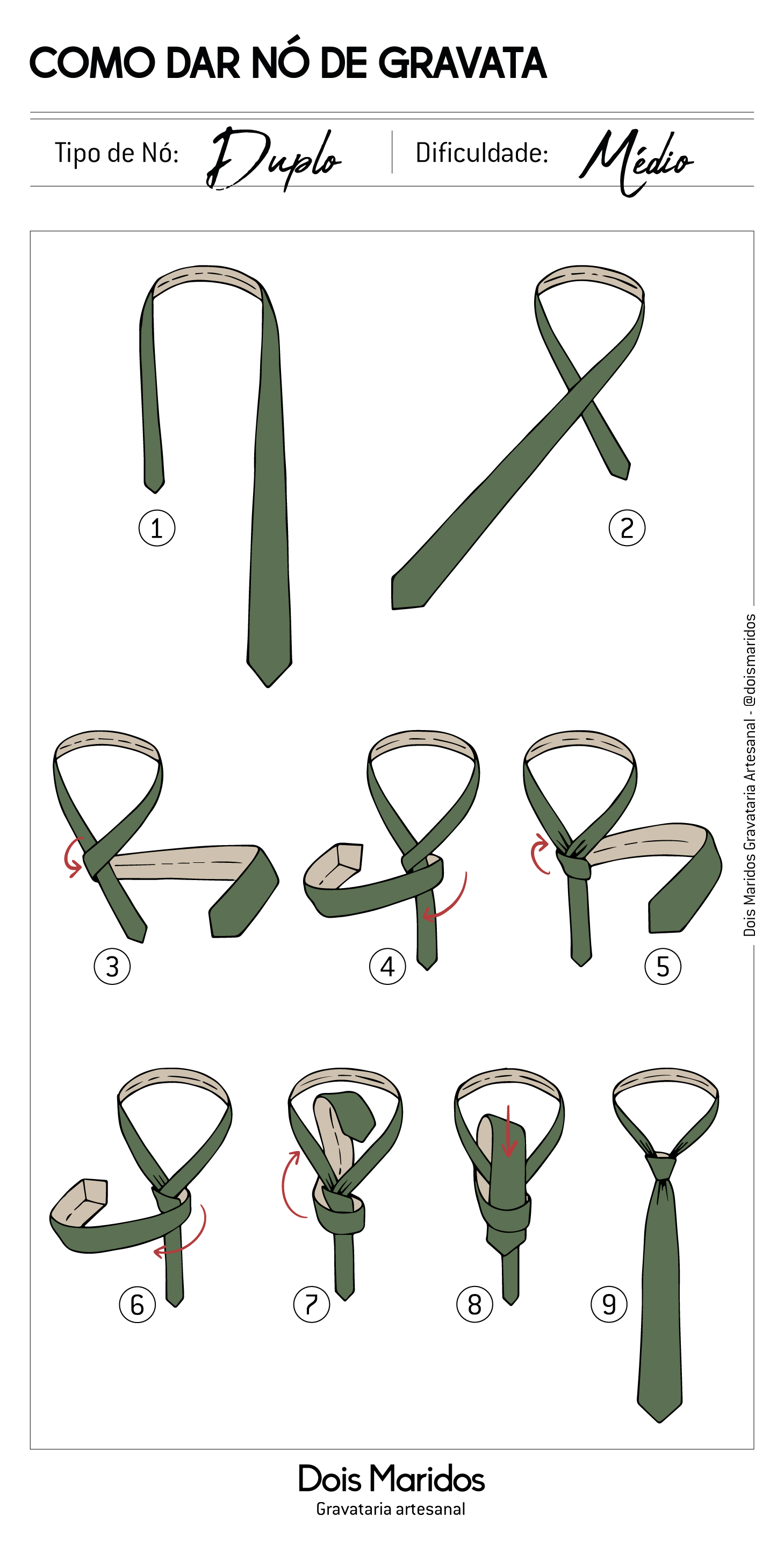 Amarração de gravata passo a passo