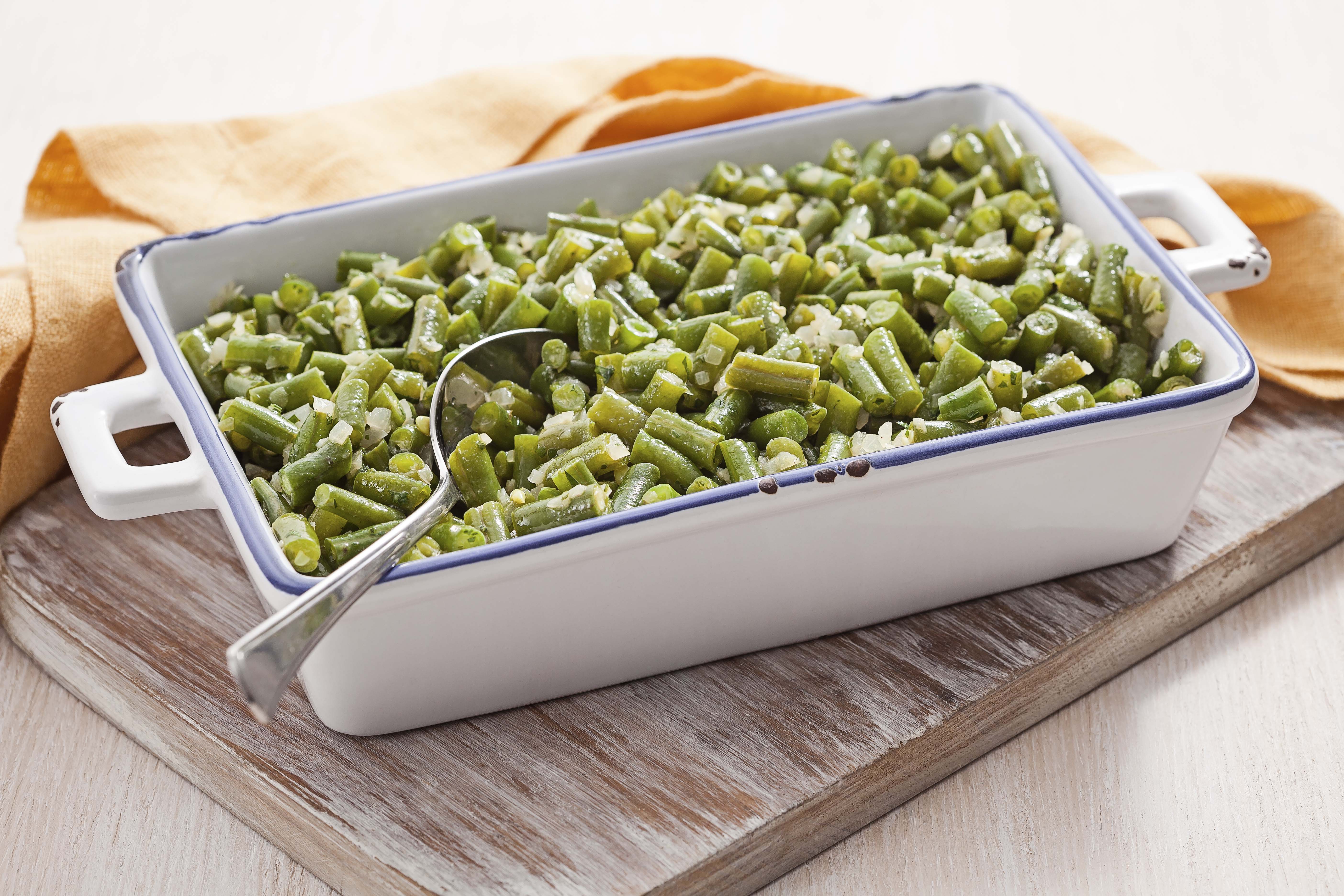 como deixar a vagem verdinha e crocante