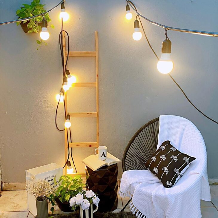 como fazer varal de lampadas com soquete e27