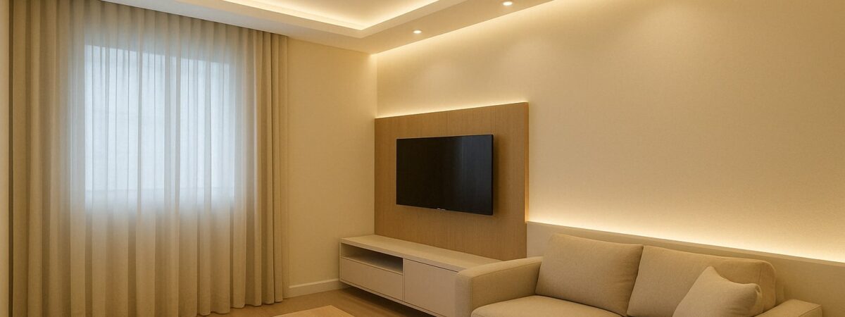 ideias criativas iluminação sanca gesso led