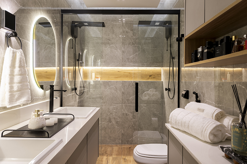 ideias nicho embutido box banheiro pequeno