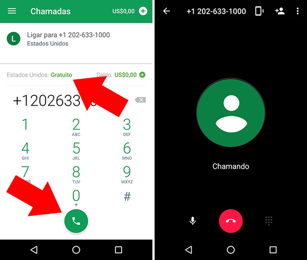 como ligar dos estados unidos para o brasil