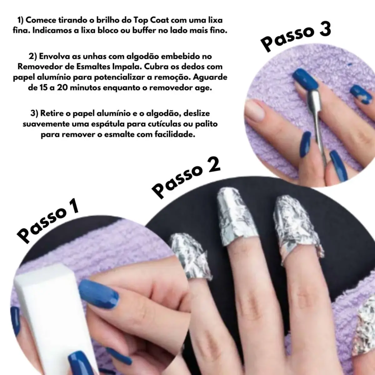 como remover esmalte em gel da unha natural