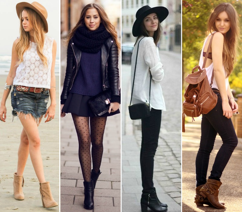 como usar bota cano curto com jeans