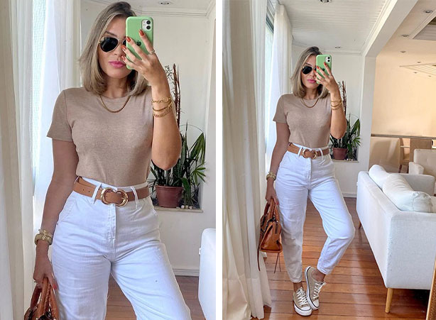 calça branca transparente