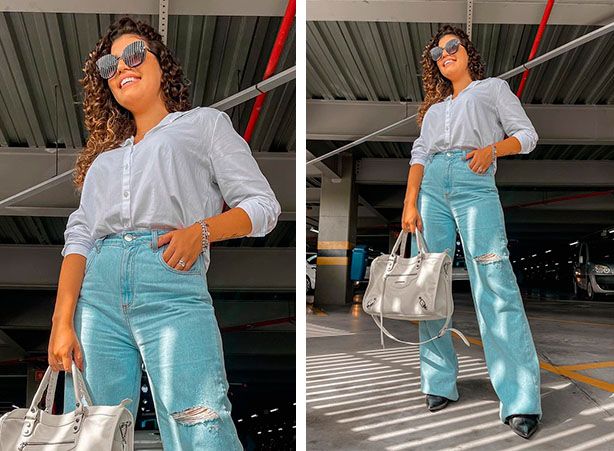 calça wide leg jeans