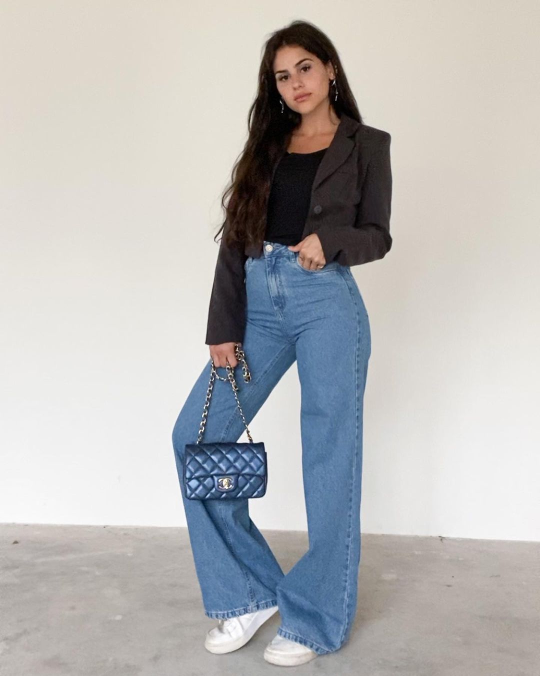 calça wide leg casual