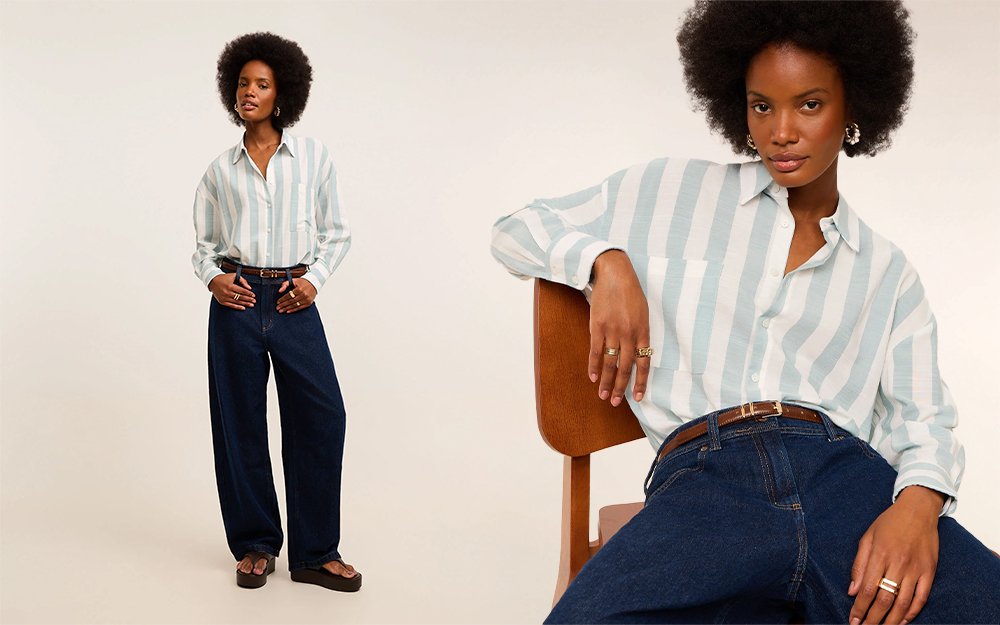 ideias de looks calça vermelha blusa listrada navy