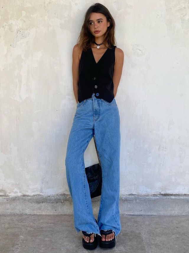 onde comprar colete jeans e calça alfaiataria barato