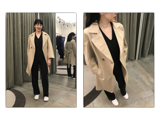 Trench coat bege cropped