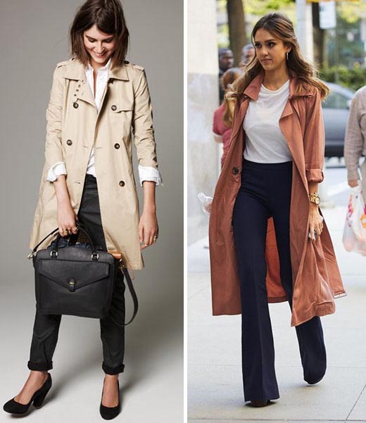 Trench coat bege com cinto
