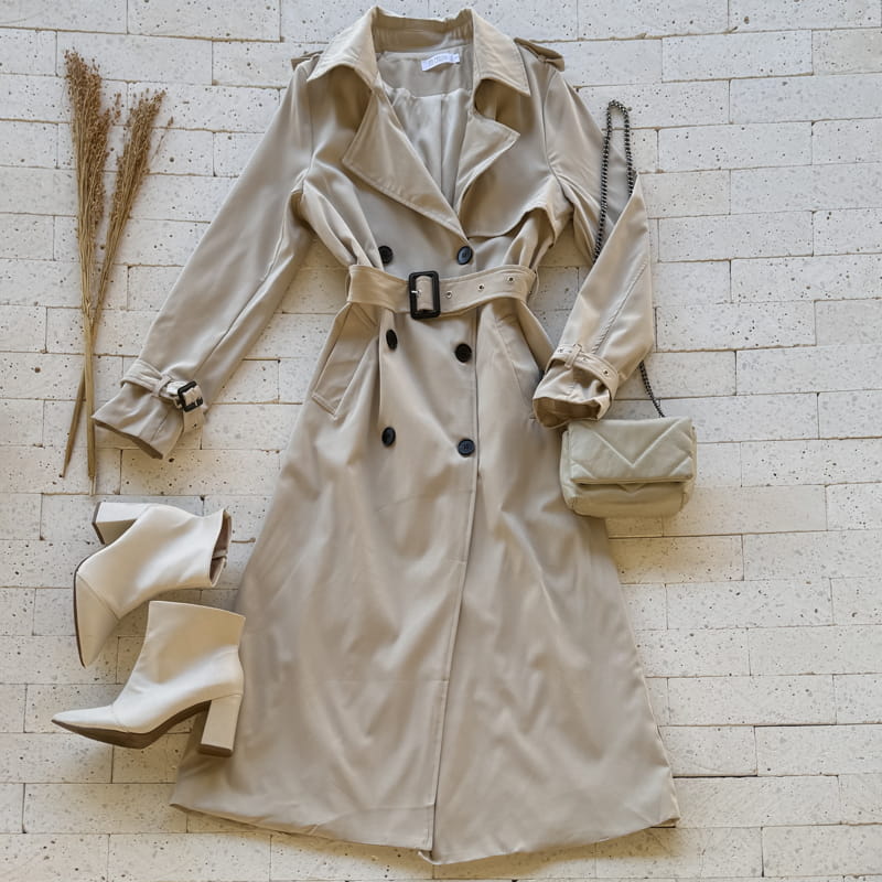 Trench coat bege impermeável