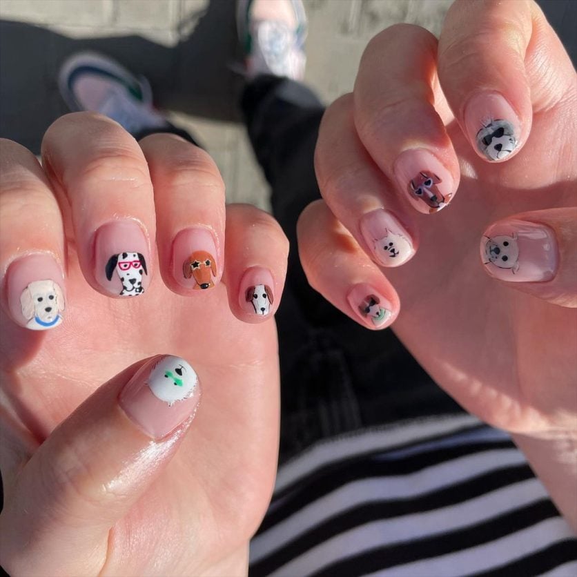 erros ao pintar unhas curtas com cores escuras