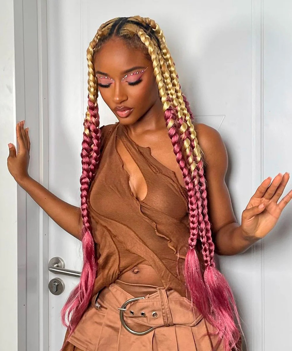 cores de box braids para pele negra