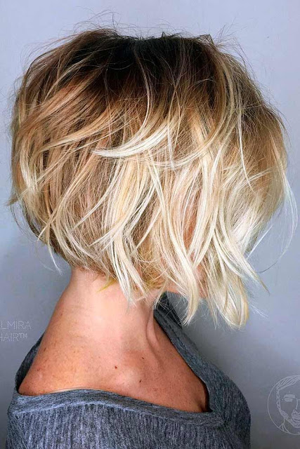 corte bob para rosto redondo