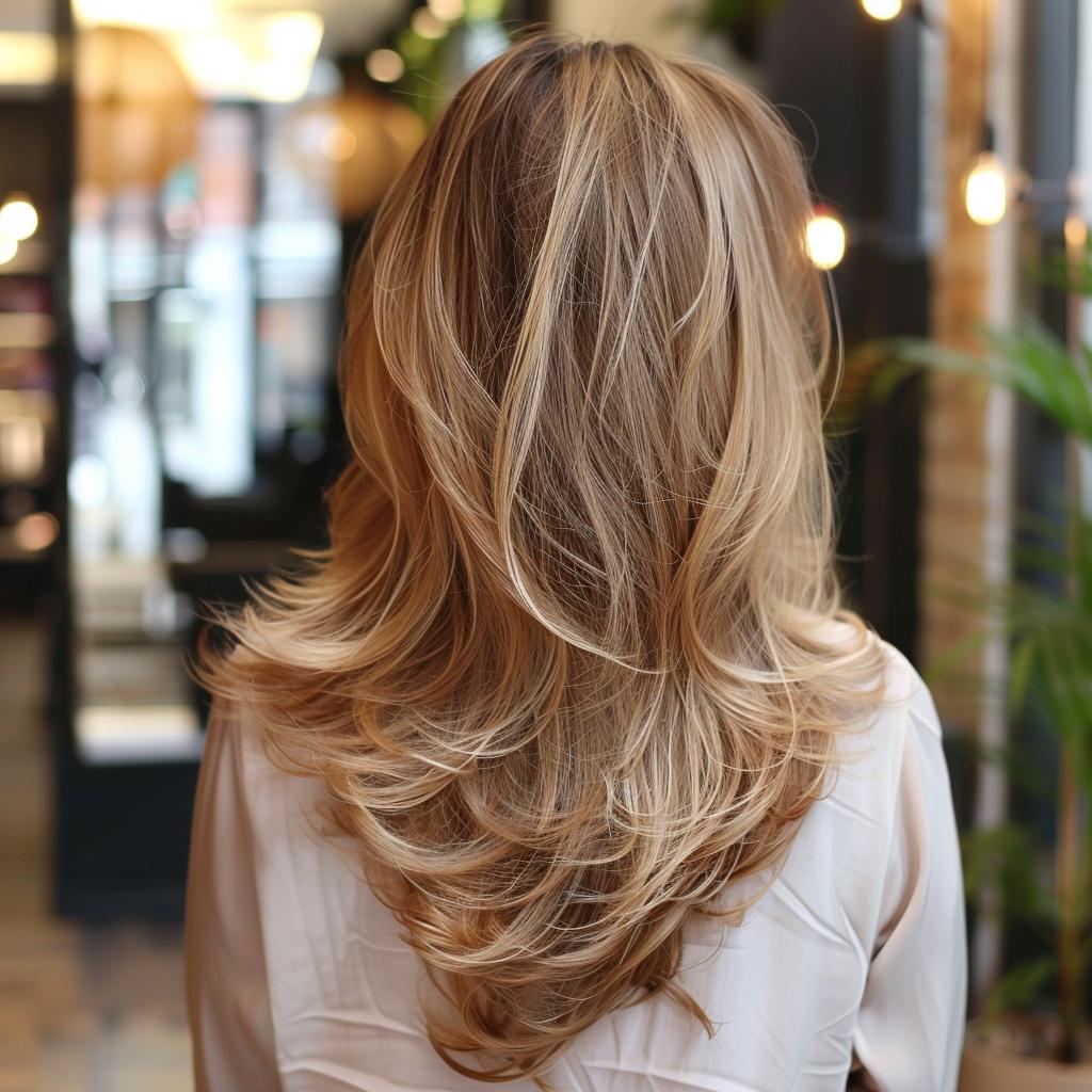 cabelo longo com movimento