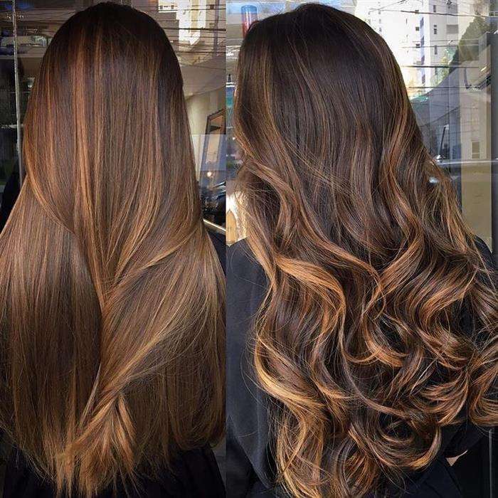 corte em V cabelo longo