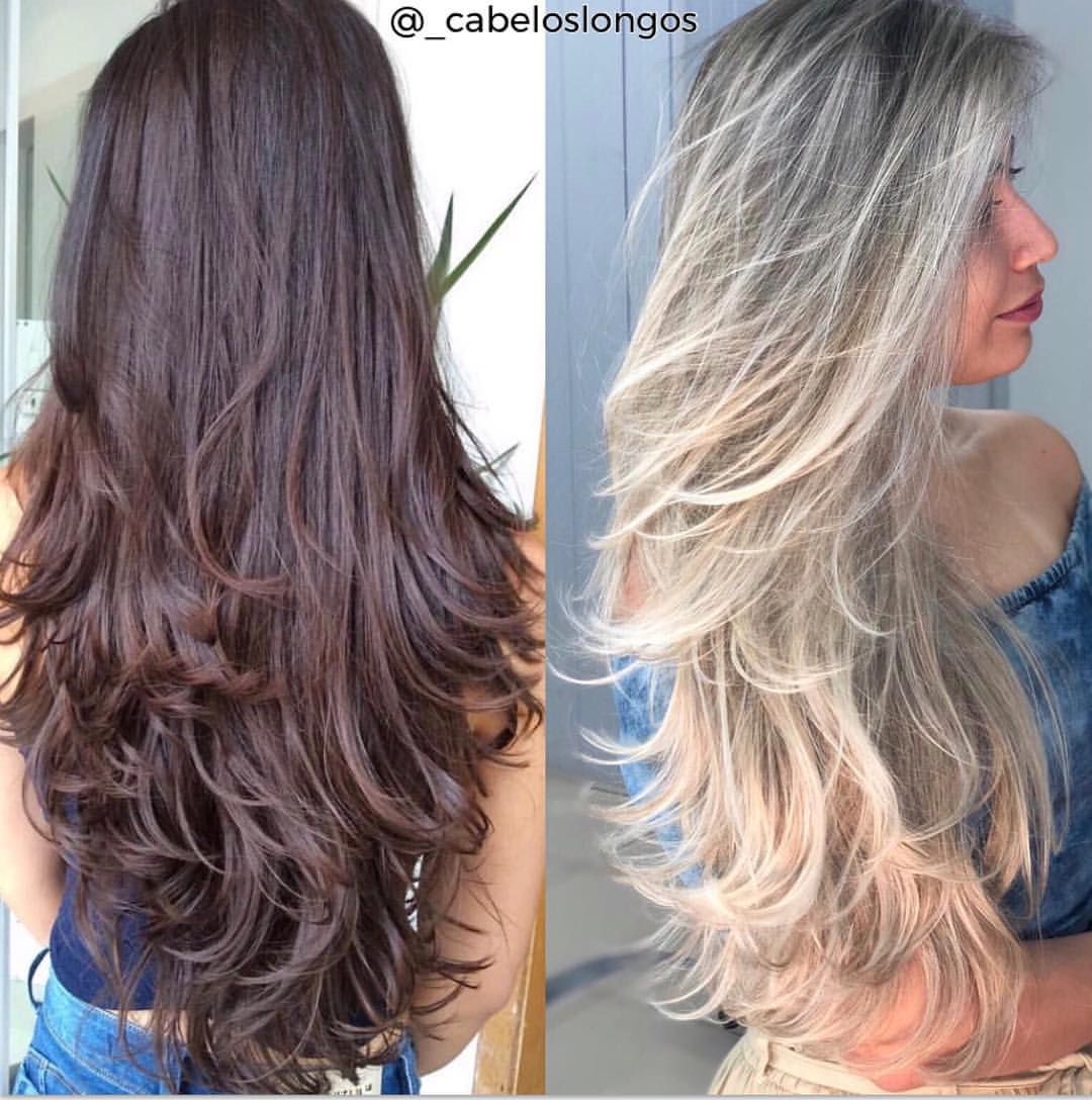 corte em U cabelo longo
