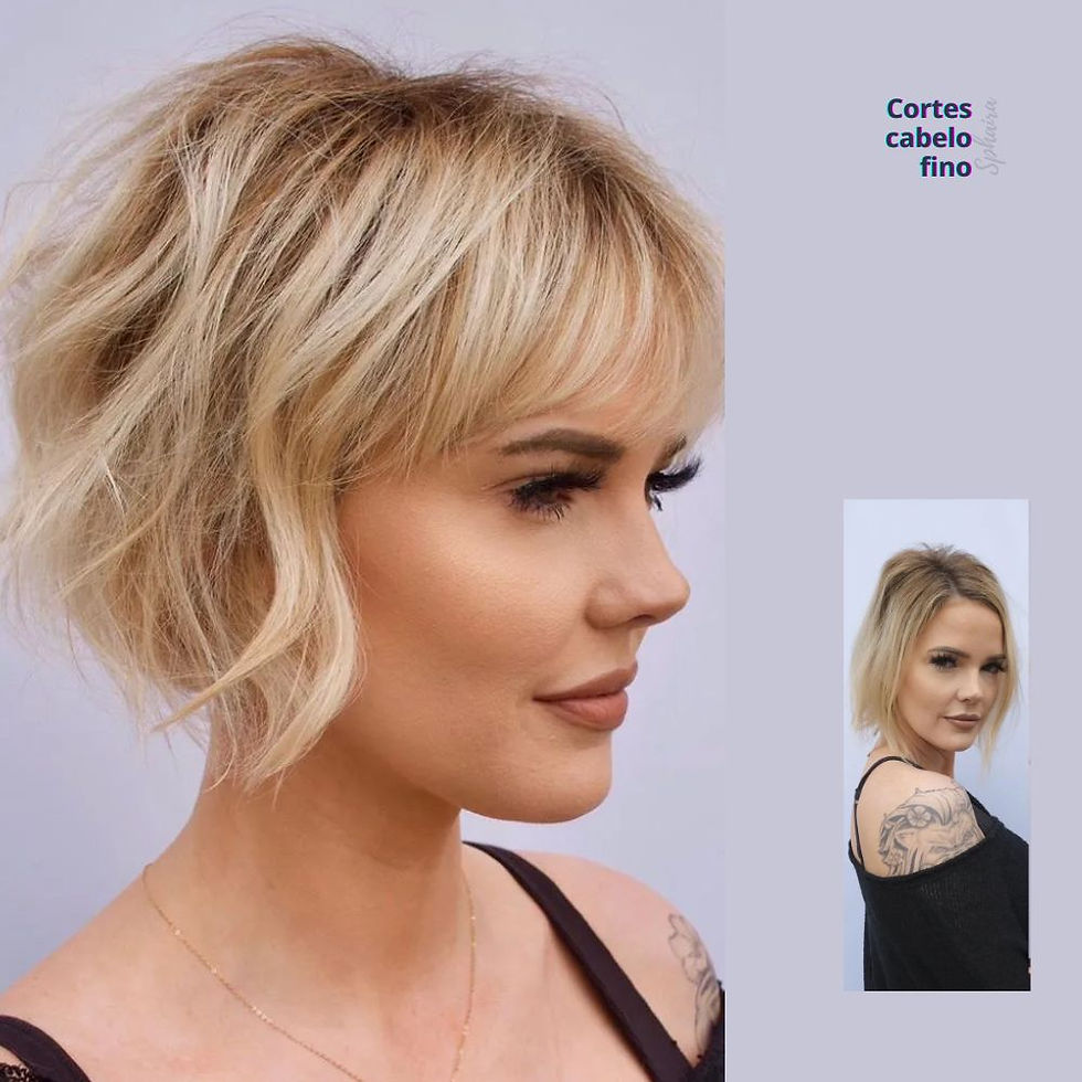 corte para afinar o rosto cabelo fino