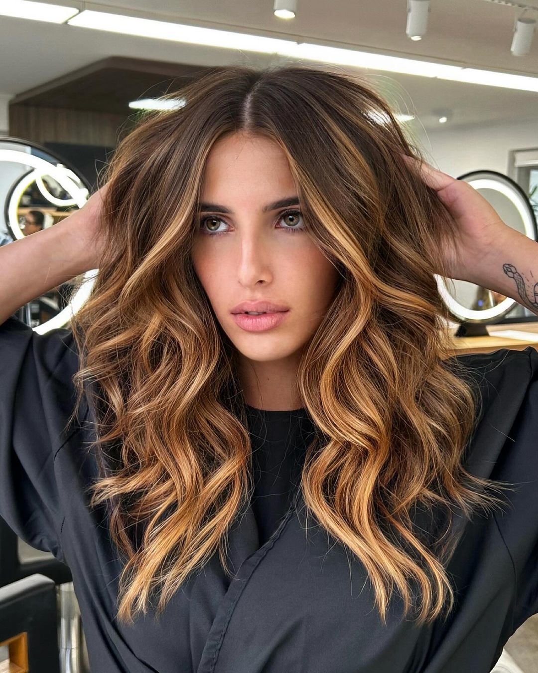 inspiração corte cabelo longo ondulado camadas