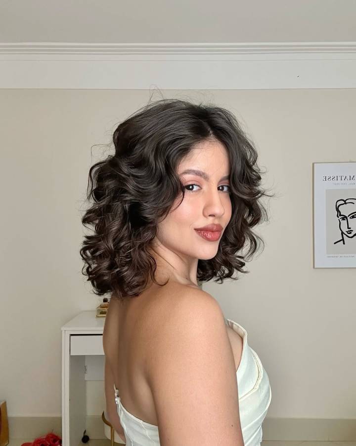 corte cabelo ondulado curto feminino