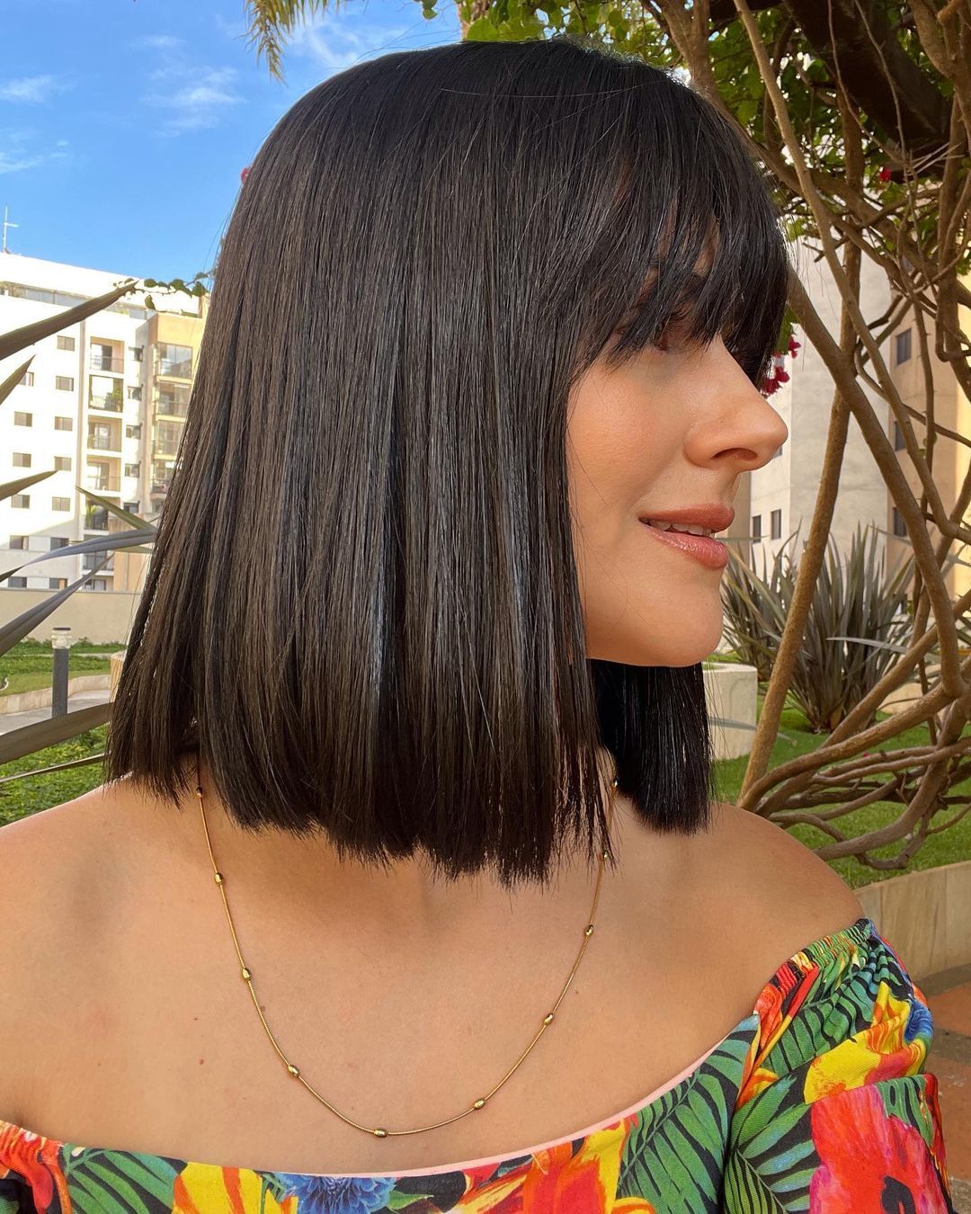 corte liso para afinar rosto