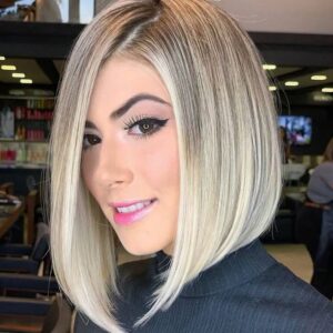 long bob para rostos quadrados