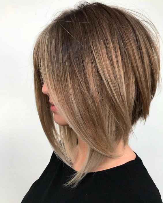 long bob com franja