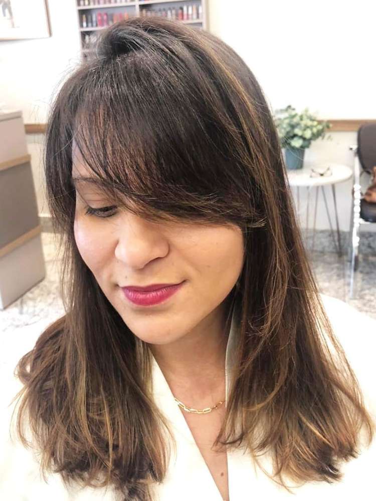 shaggy hair com franjão