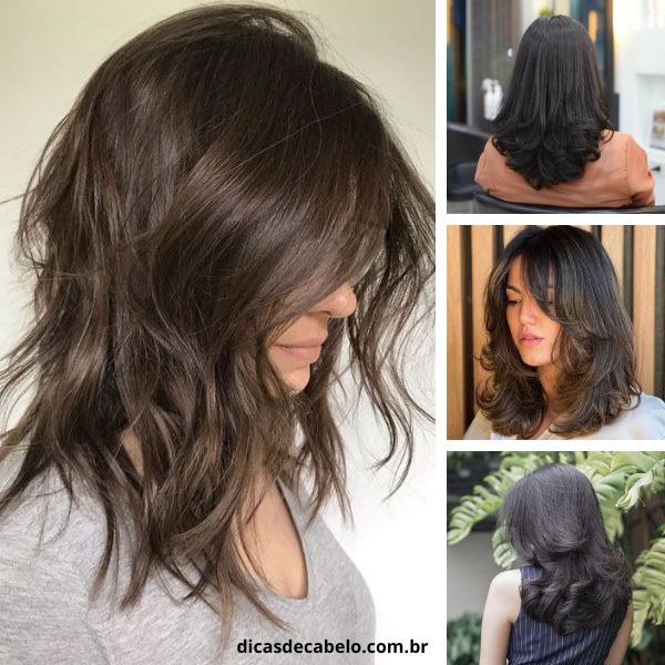 corte em camadas com franja