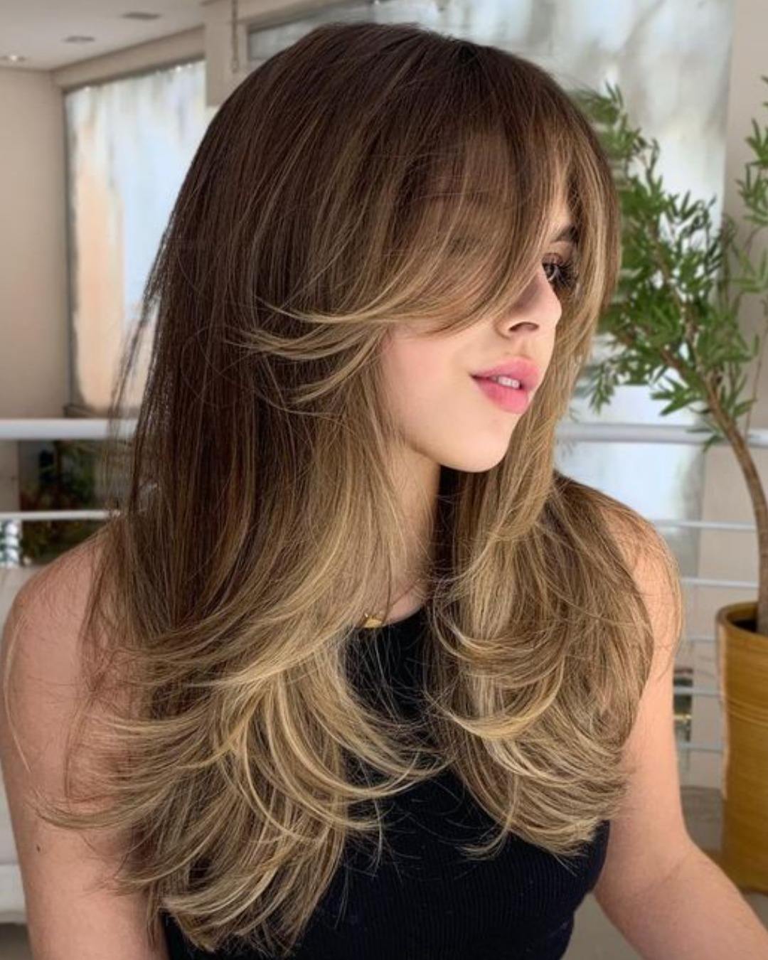 corte em camadas longas repicado