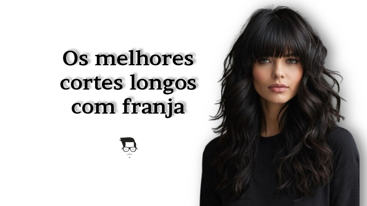 corte médio com franja longa repicado