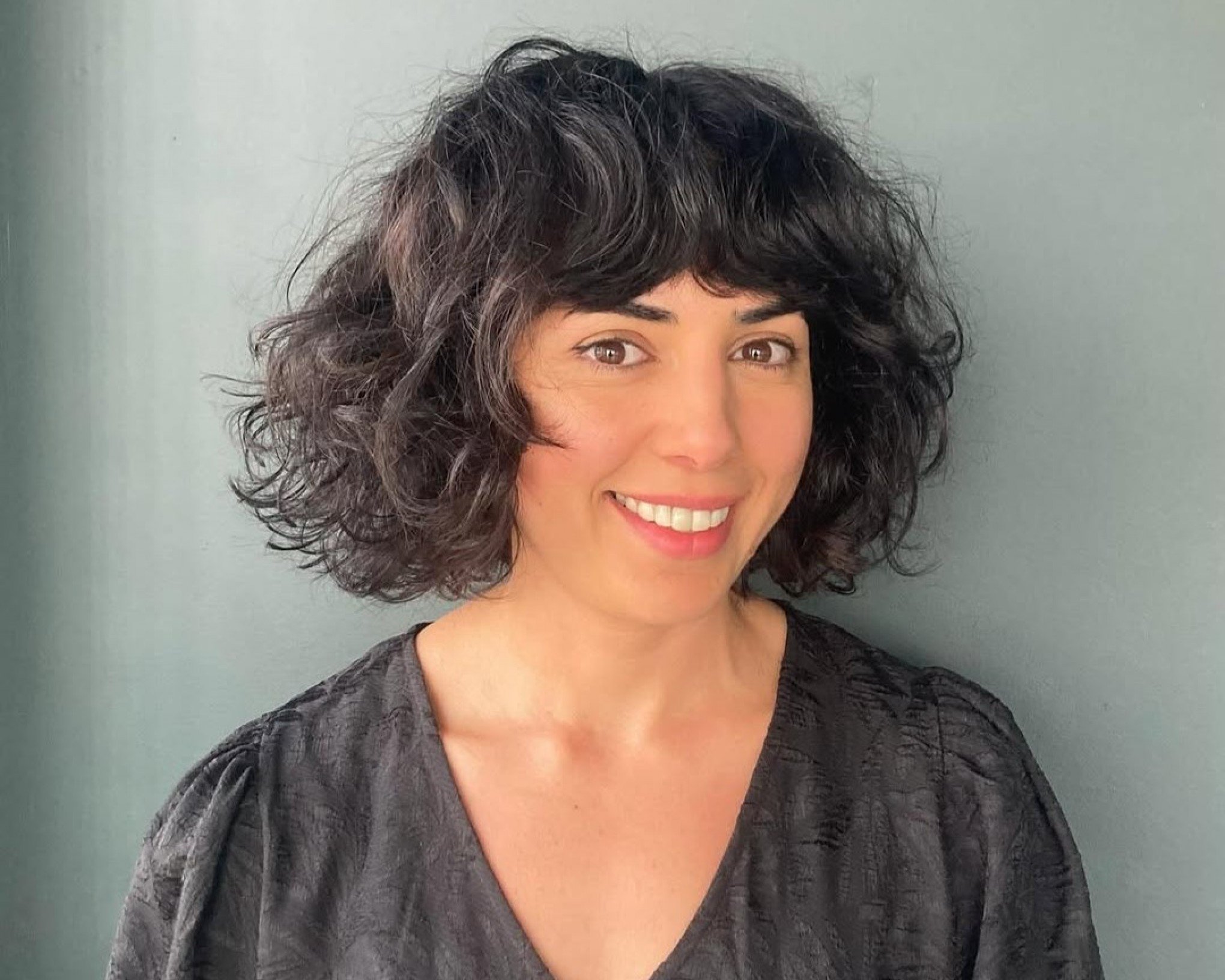 corte médio ondulado sem frizz