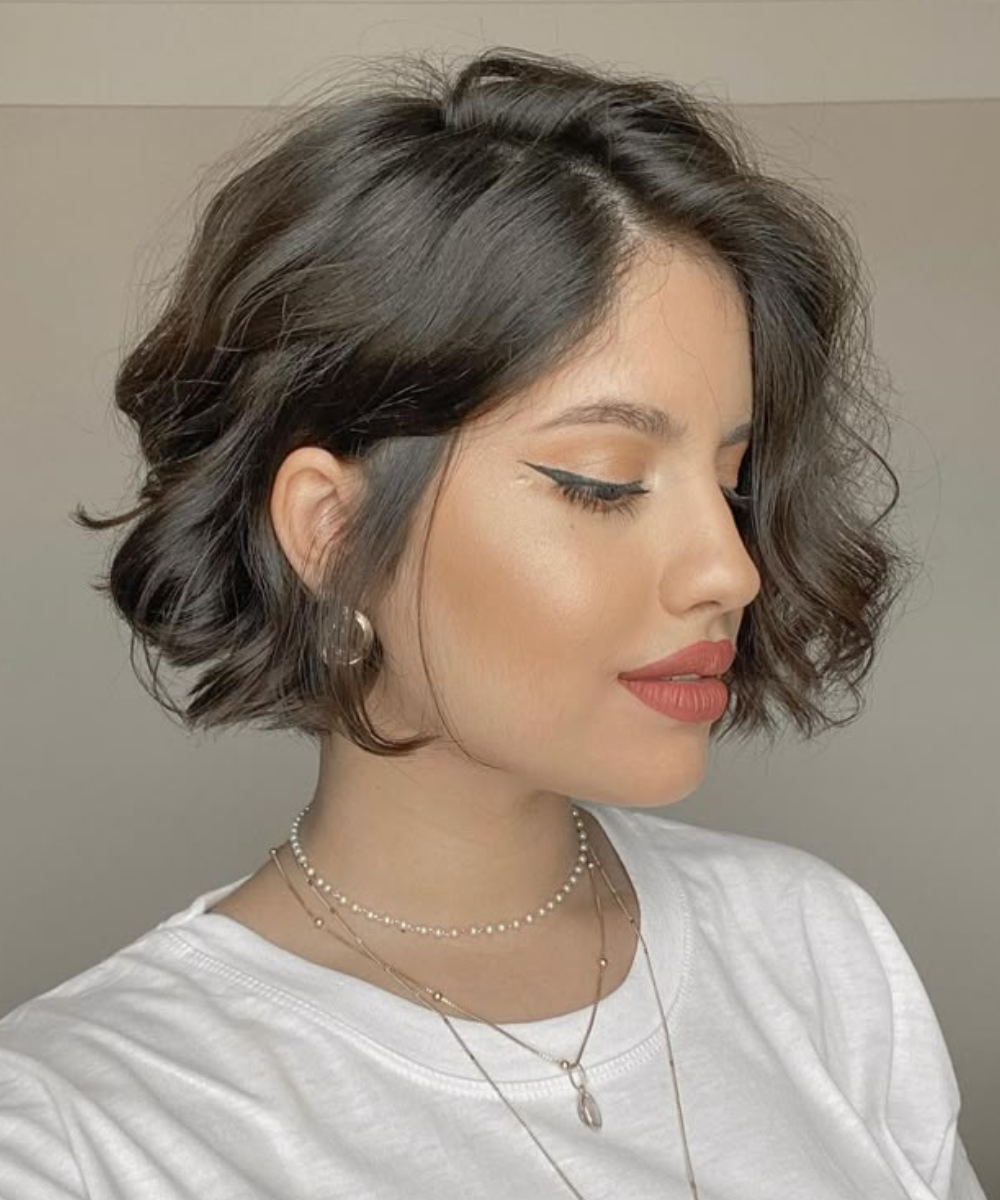 cortes repicados cabelo ondulado médio