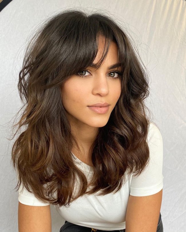 long bob cabelo ondulado