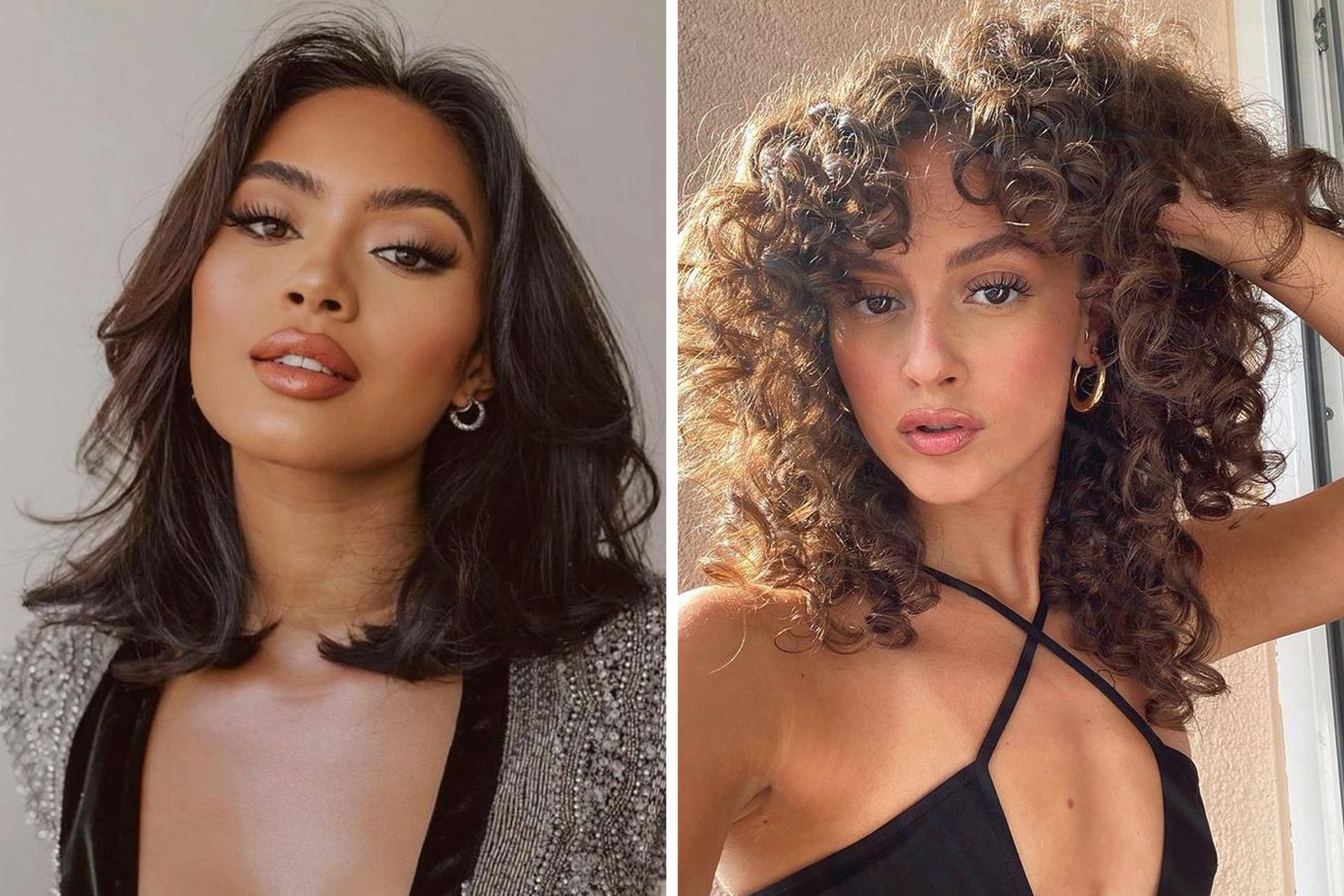 corte em camadas vs corte reto para cabelo ondulado