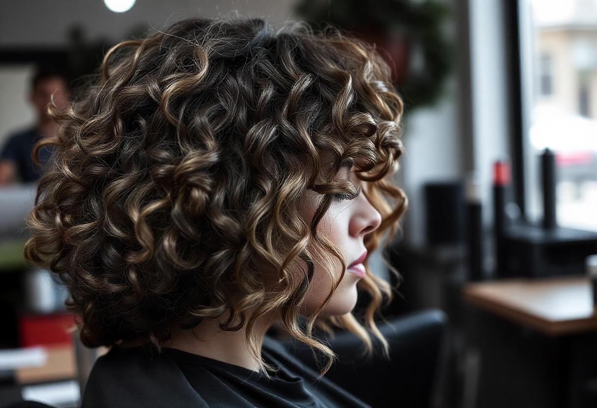 corte moderno cabelo ondulado