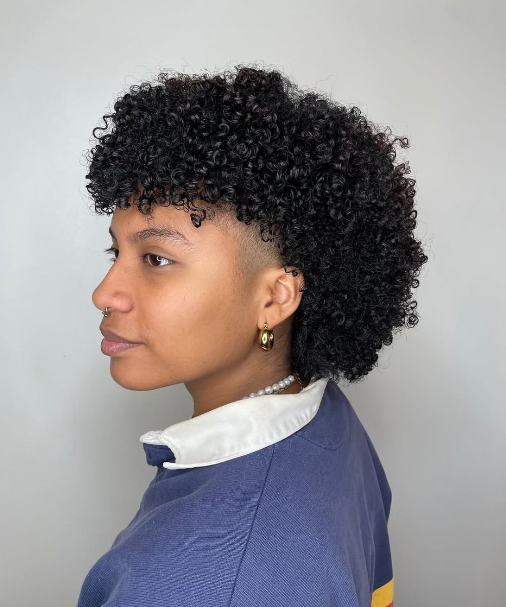 corte mullet cabelo cacheado