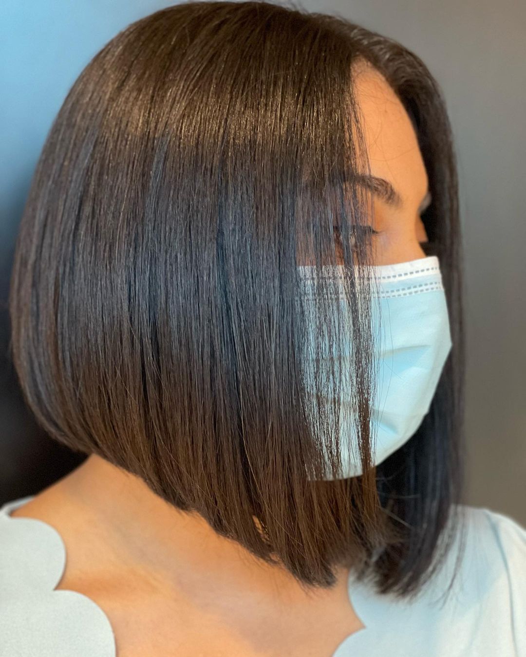 blunt cut cabelo fino comprido